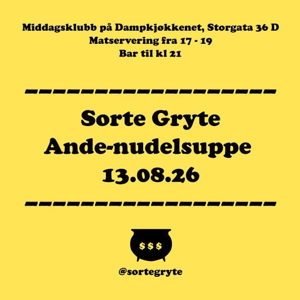 Sorte Gryte Ande-nudelsuppe