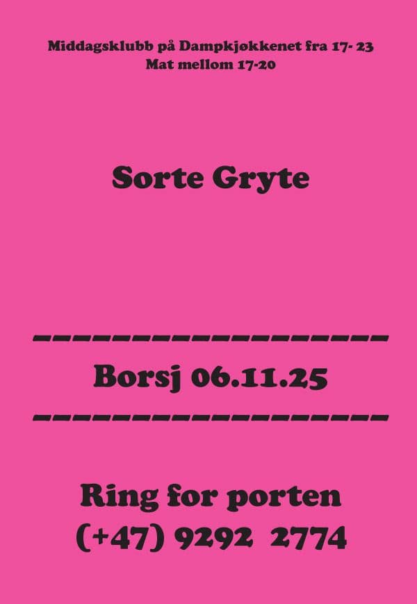 Sorte Gryte Borsj